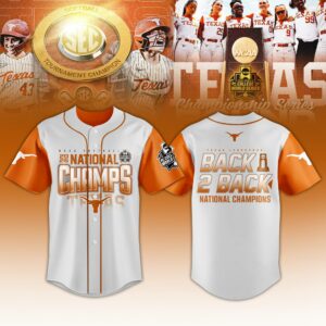 Texas Longhorns Softball 2026 Womens College World Series Baseball Jersey