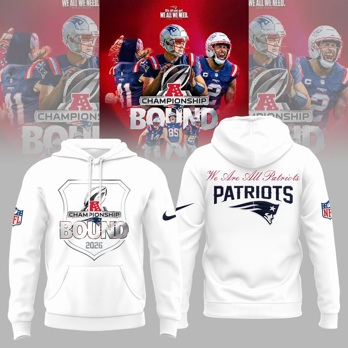 New England Patriots Championship Bound Limited Edition Hoodie