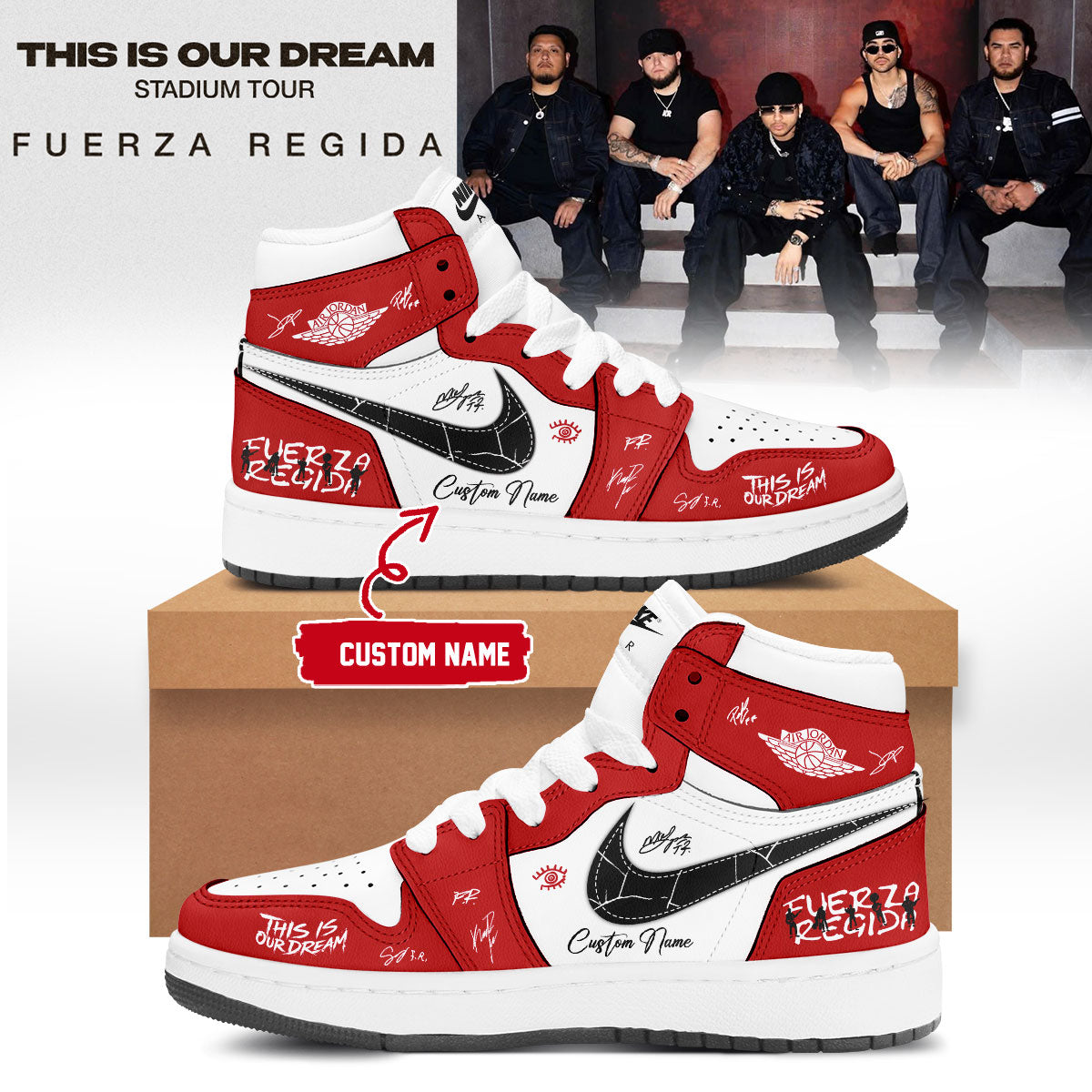 Fuerza Regida This Is Our Dream Stadium Tour 2026 Limited Concert Sneakers