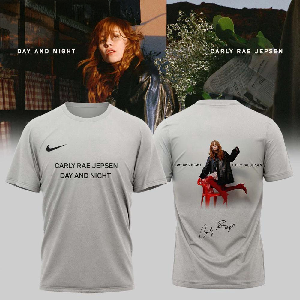 Carly Rae Jepsen Album Day And Night Limited Signature White T-Shirt Fan Collection