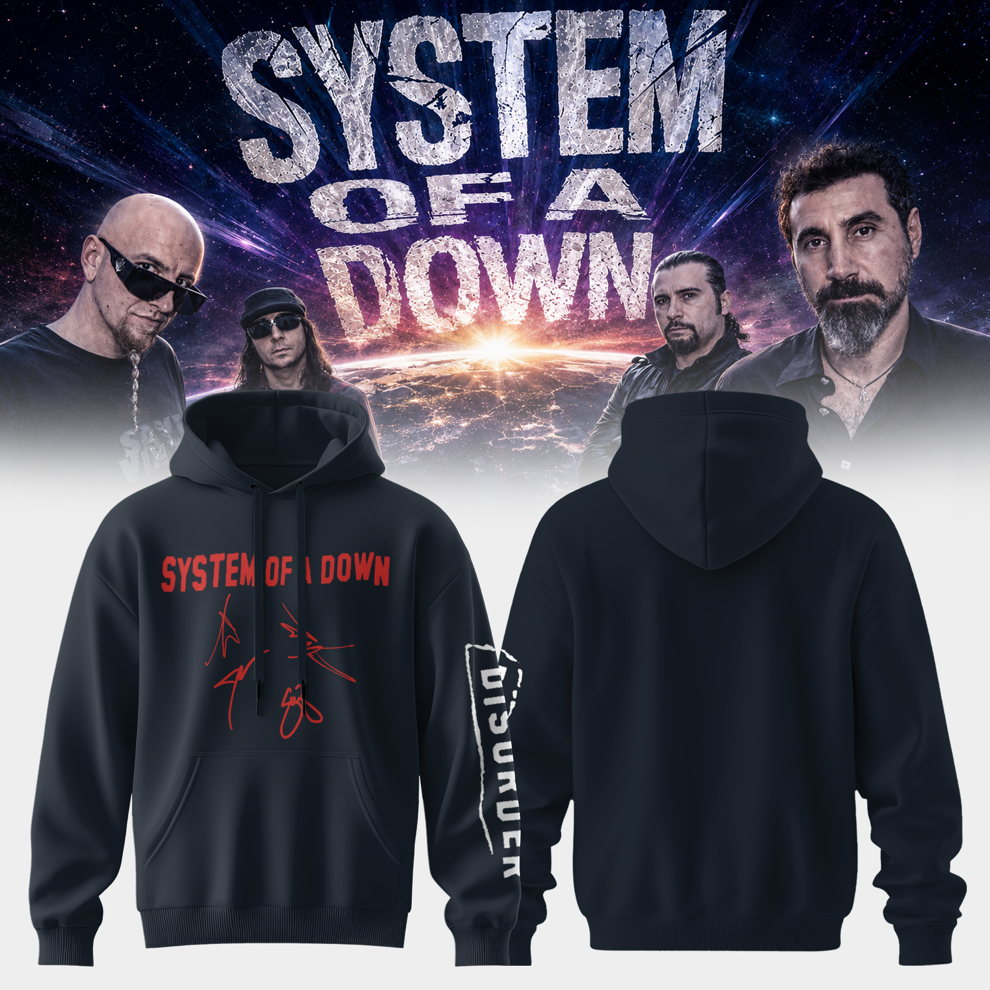 System Of A Down Europe Uk Stadium Tour 2026 Signature Limited Edition Hoodie
