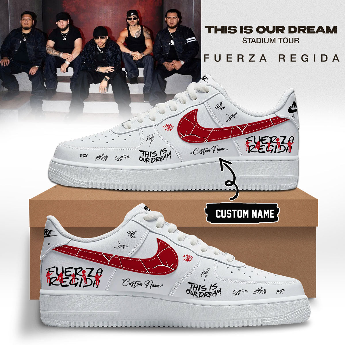 Fuerza Regida This Is Our Dream Stadium Tour 2026 Collector Sneakers Merchandise