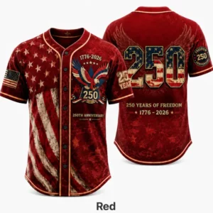 Usa 1776 2026 Freedom Celebration Patriotic Baseball Jersey