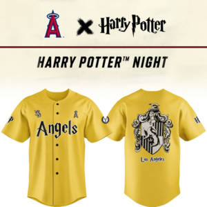 Los Angeles Angels Hufflepuff House Harry Potter Baseball Jersey