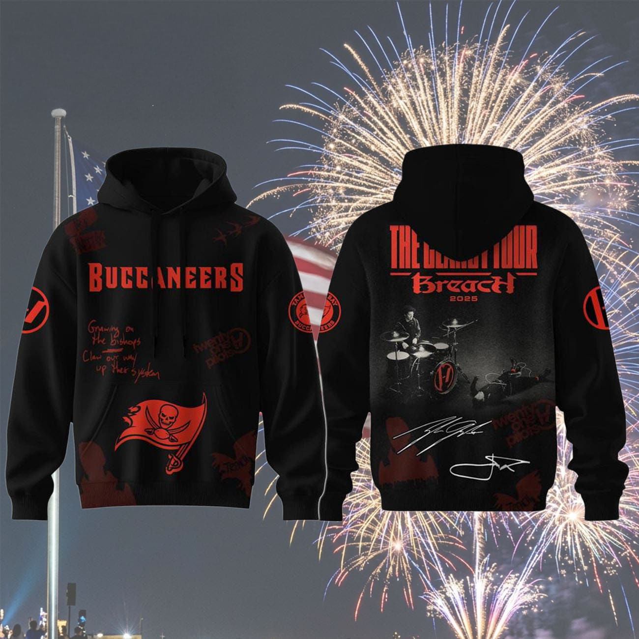 Tampa Bay Buccaneers X Twenty One Pilots Clancy World Tour Hoodie