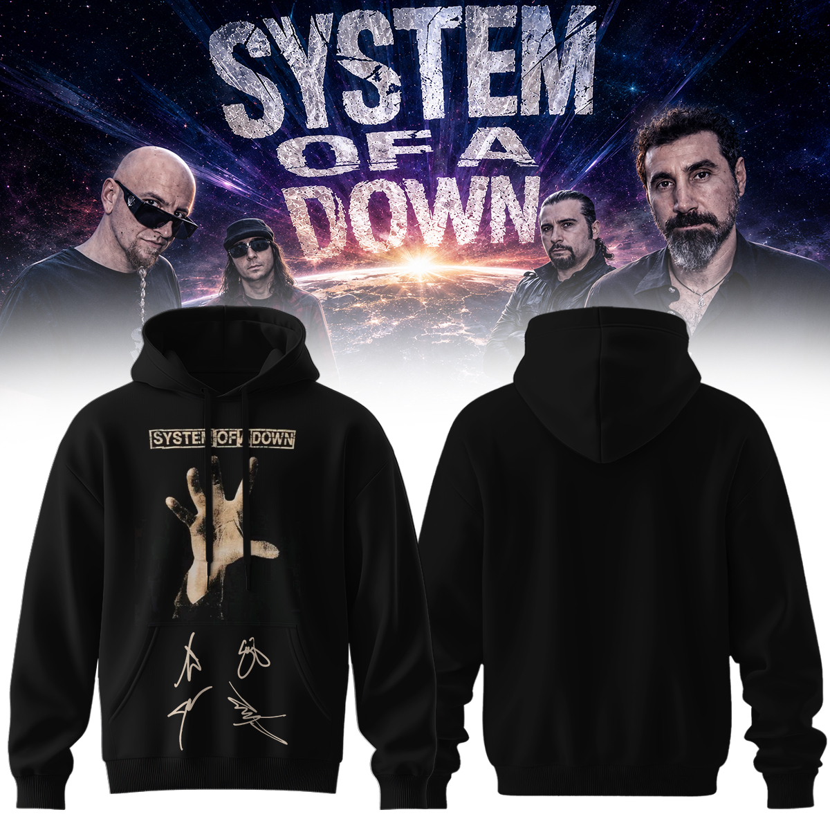 System Of A Down Europe Uk Stadium Tour 2026 Signature Limited Edition Hoodie