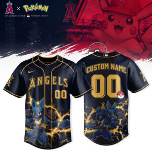 PokeMon Inspired Los Angeles Angels Custom Baseball Jersey Gift For Fans