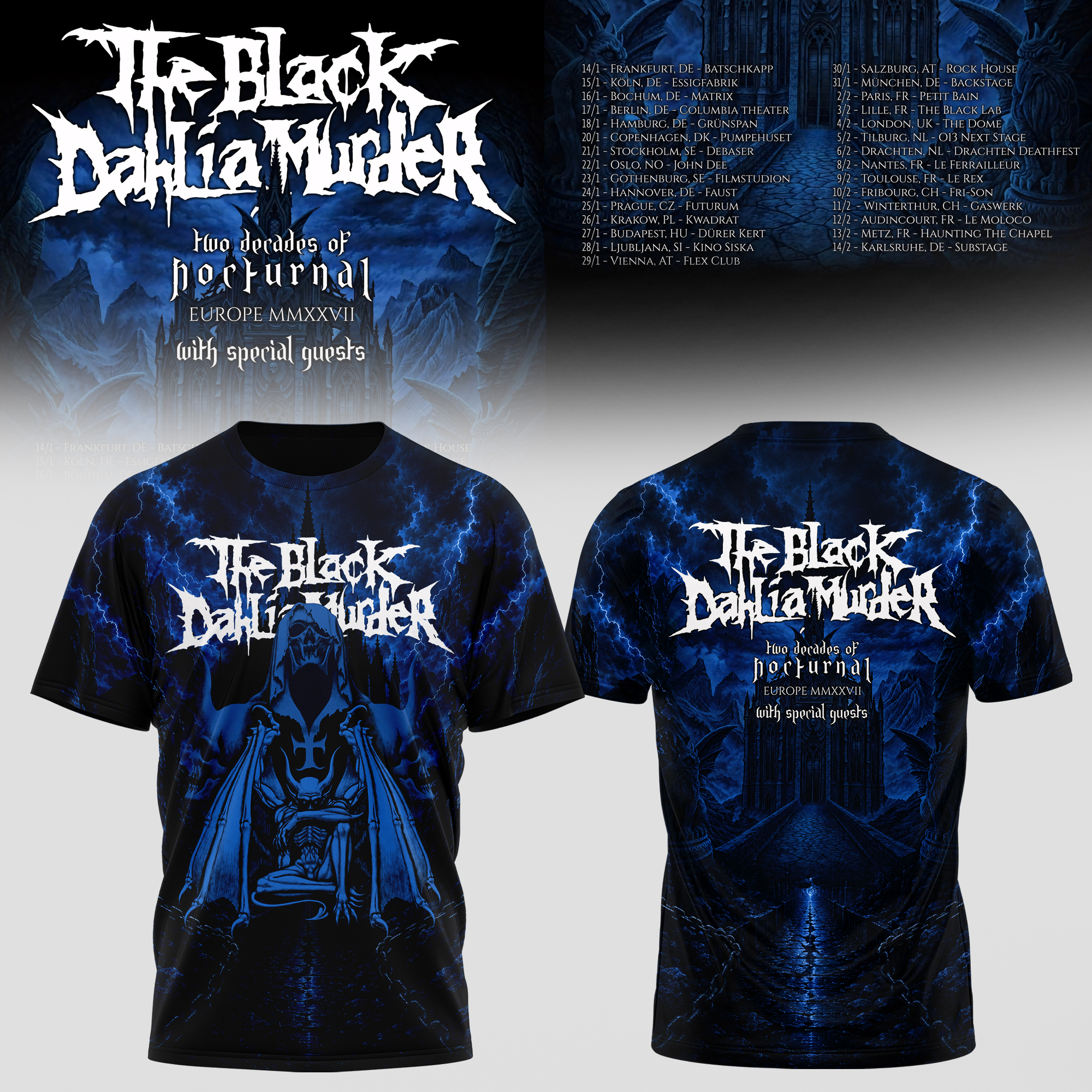 The Black Dahlia Murder Inspired Tour Graphic T-Shirt Gifts For Fans