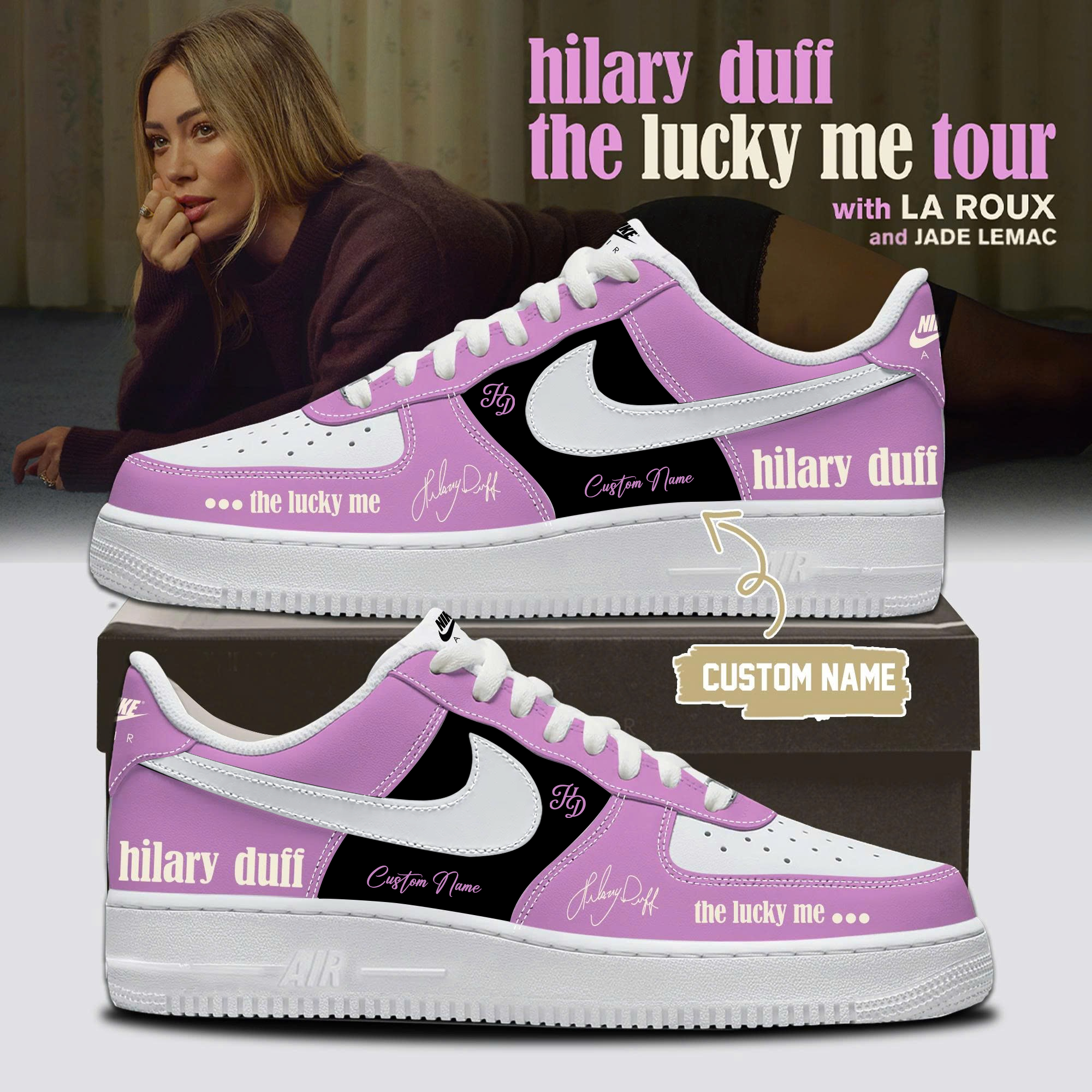 Hilary Duff The Lucky Me Tour 2026 2027 Premium Signature Sneakers Merchandise