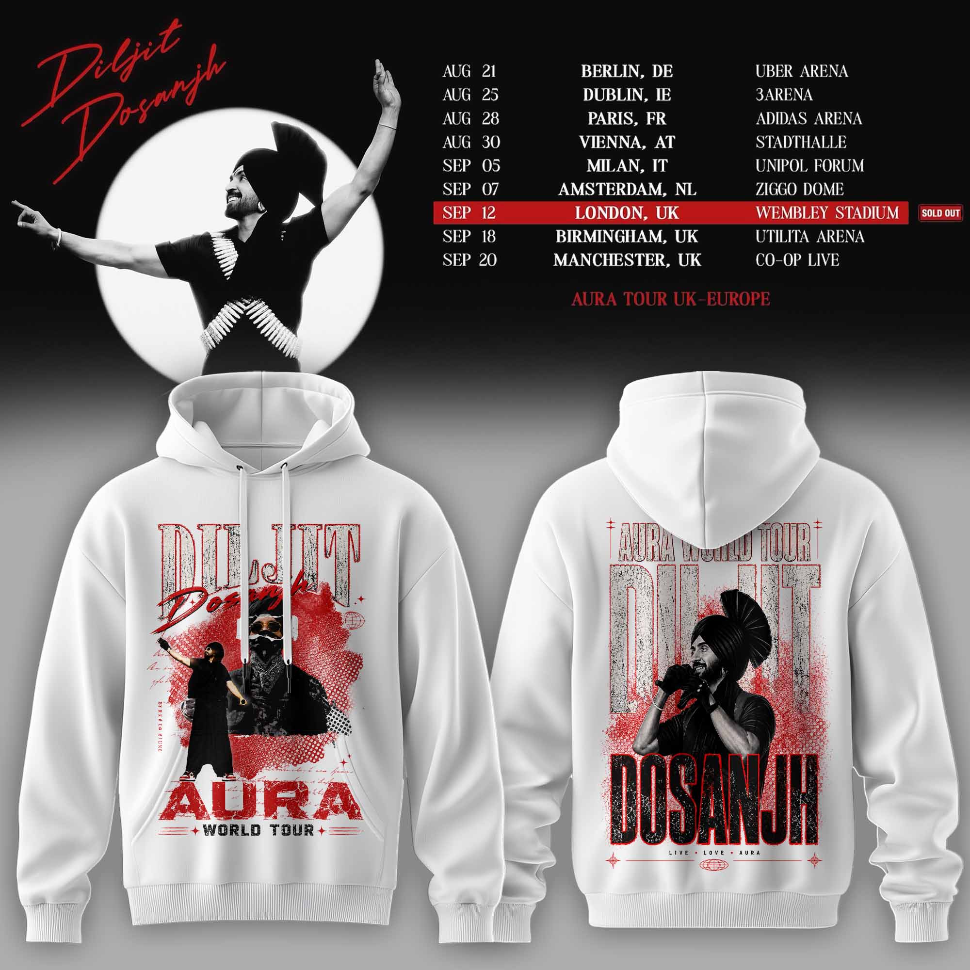 Aura World Tour 2026 Europe Uk Premium Tour Hoodie