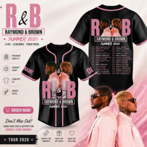 Usher Raymond & Chris Brown The R&B Tour 2026 Premium Fan Baseball Jersey