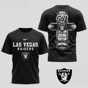 Las Vegas Raiders Nfl Faith Family Team Pride 3D Graphic Shirt Football Fan Collection Premium Game Day Apparel