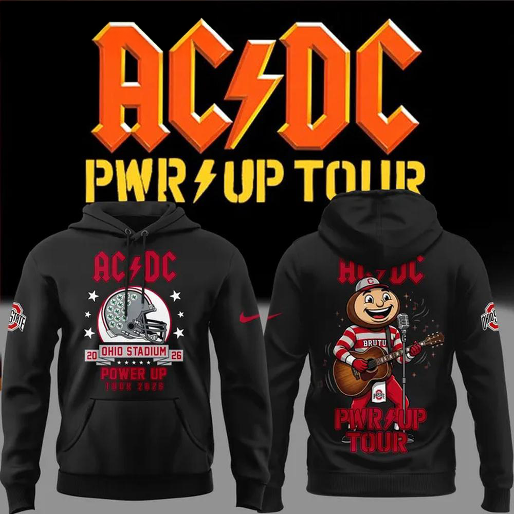Acdc X Ohio State Buckeyes Power Up Tour 2026 Exclusive Black Hoodie Edition