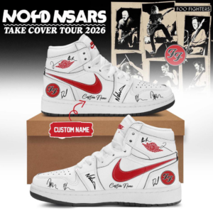 Foo Fighters Take Cover Tour 2026 Limited White Air Jordan 1 Fan Edition
