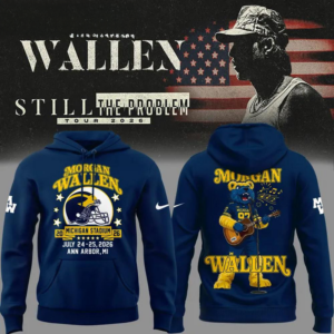 Morgan Wallen Still The Problem Tour 2026 X Michigan Wolverines Mascot Hoodie Collection