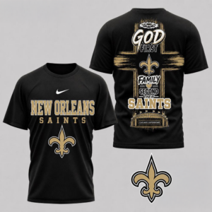 New Orleans Saints Nfl Faith Family Team Pride 3D Graphic Fan Shirt Christian Football Collection Game Day Gift