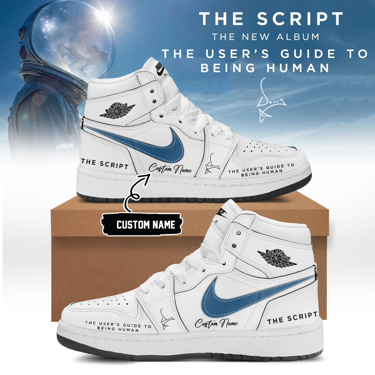 The Script The Users Guide To Being Human Album Signature Sneakers Fan Collection