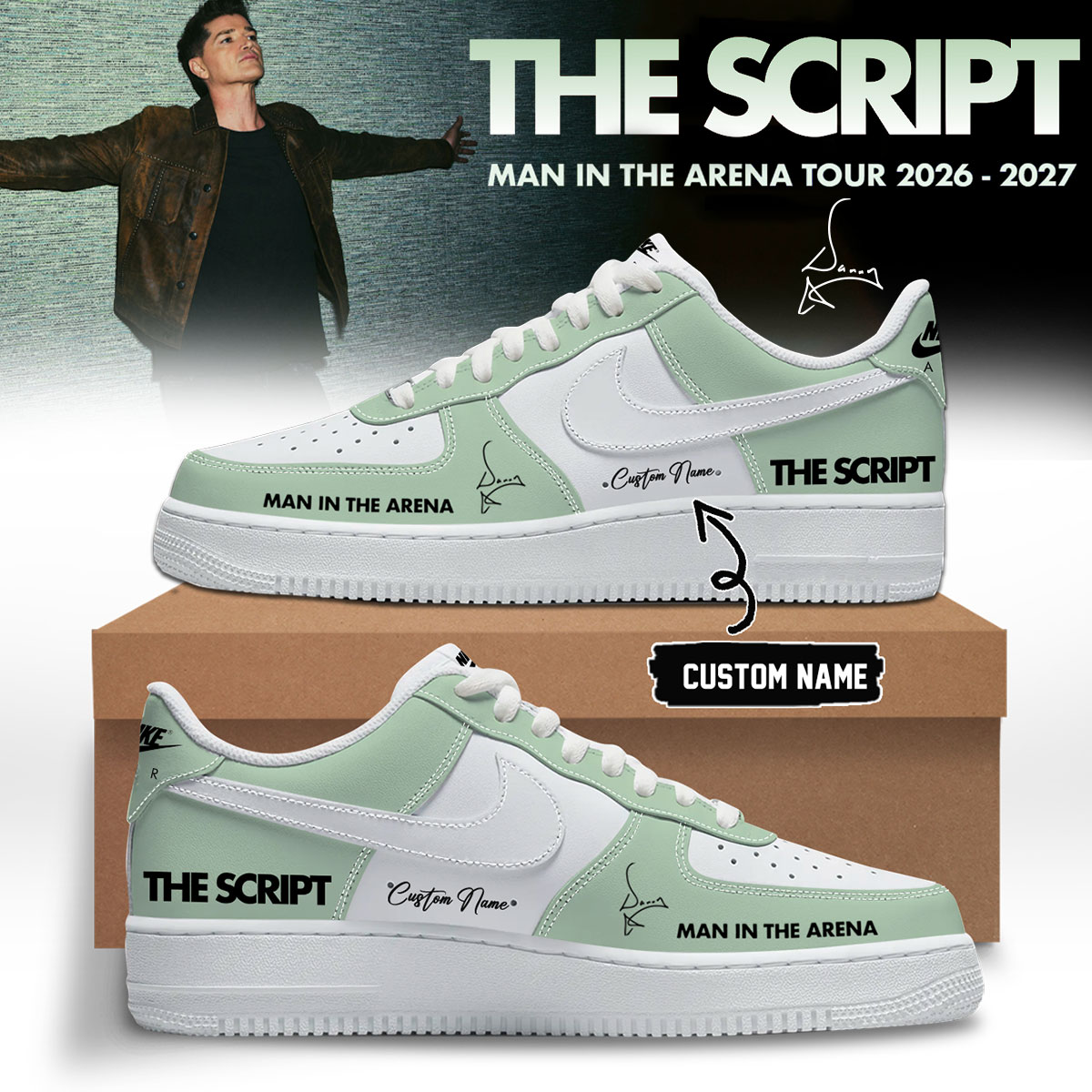 The Script Man In The Arena Tour Twenty Twenty Six Twenty Seven Signature Sneakers