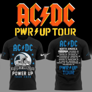 Acdc X Carolina Panthers Power Up Tour 2026 T-Shirt Fan Collection