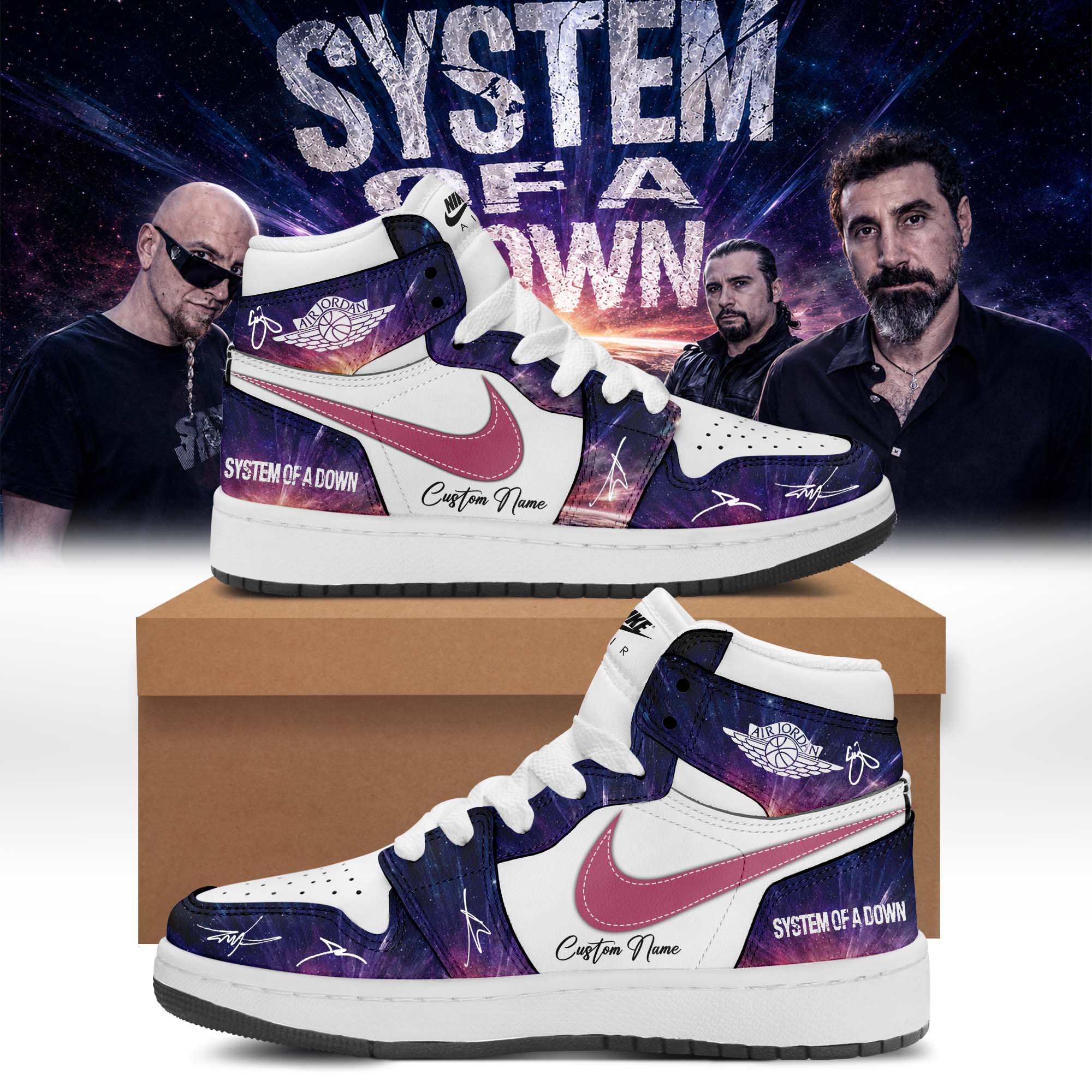 System Of A Down Europe Uk Stadium Tour 2026 Premium Fan Signature Sneakers