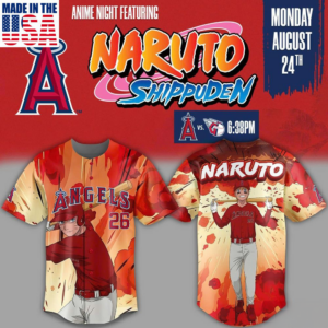 Los Angeles Angels Naruto Anime Night 2026 Premium Baseball Jersey Gift For Fans