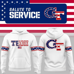 Georgia Tech Yellow Jackets 2026 Military Appreciation Tech Wordmark Hoodie Fan Apparel