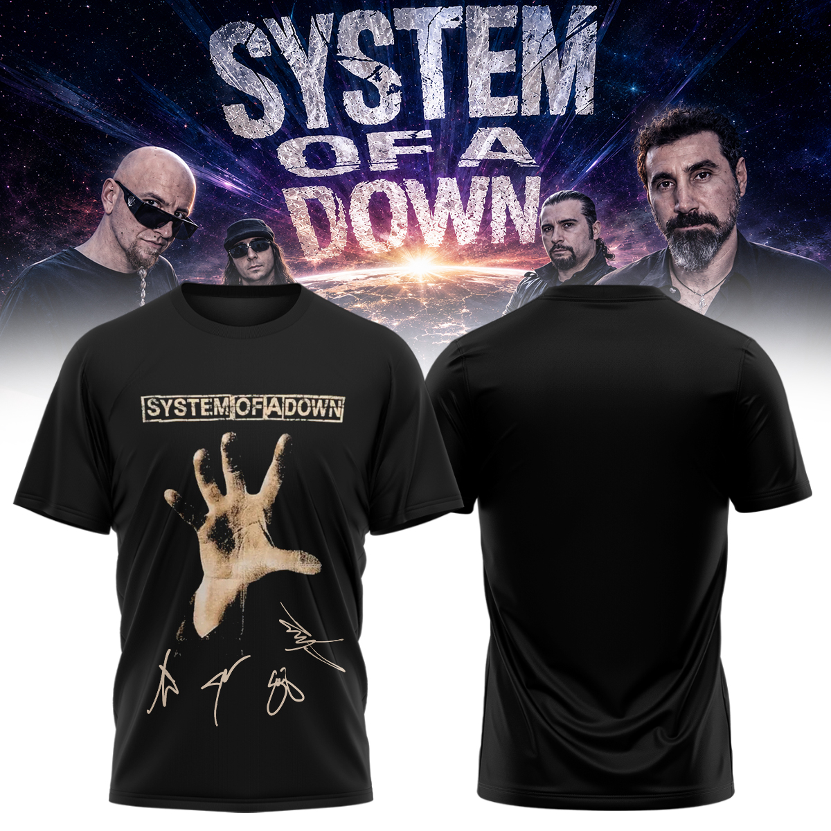 System Of A Down Europe Uk Stadium Tour 2026 Signature Limited Edition T-Shirt