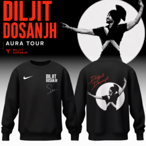 Diljit Dosanjh Aura World Tour 2026 Official Crewneck Sweatshirt Fan Collection