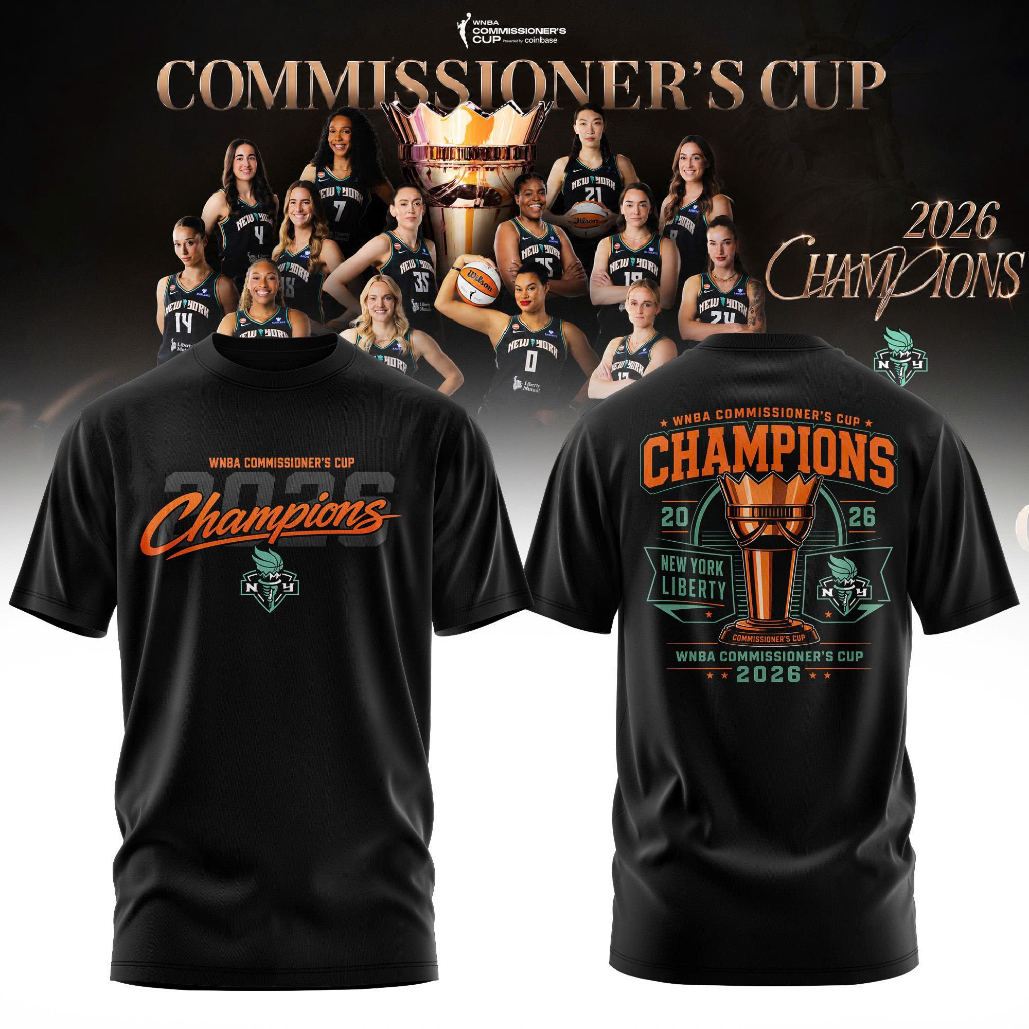 Wnba Commissioners Cup 2026 Limited Edition T-Shirt Gifts For Fans