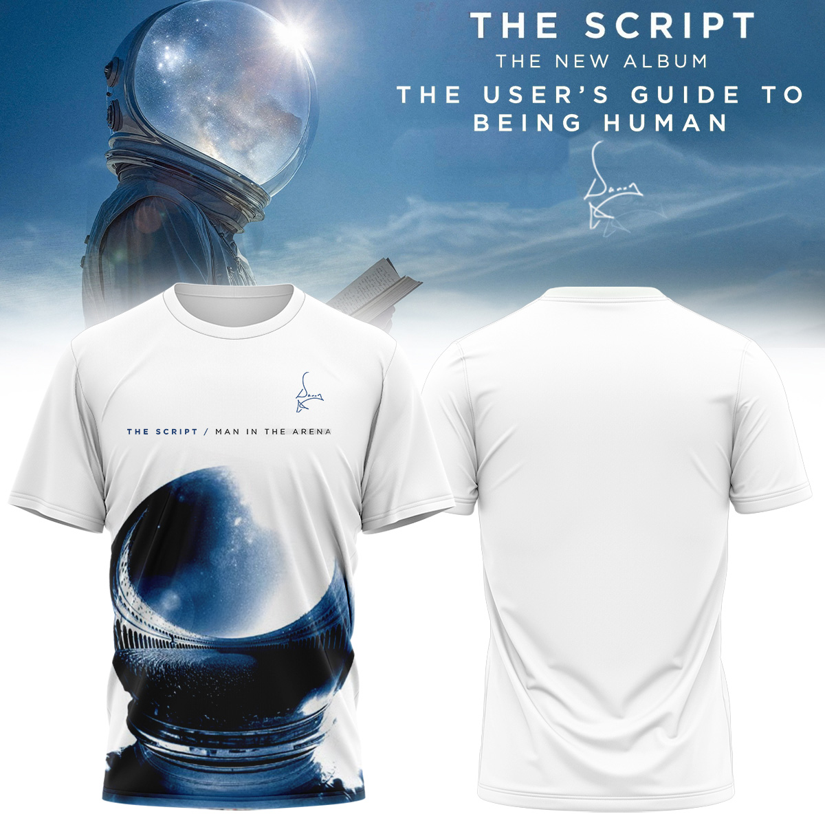The Script The Users Guide To Being Human Album Signature Limited Edition T-Shirt