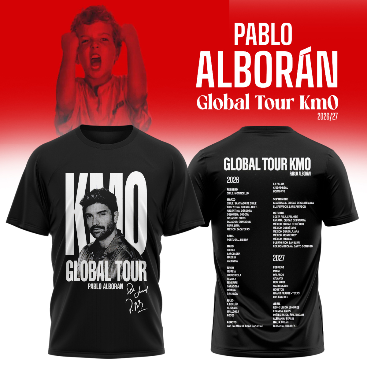 Pablo Alboran Global Tour Km0 Collector Edition T-Shirt