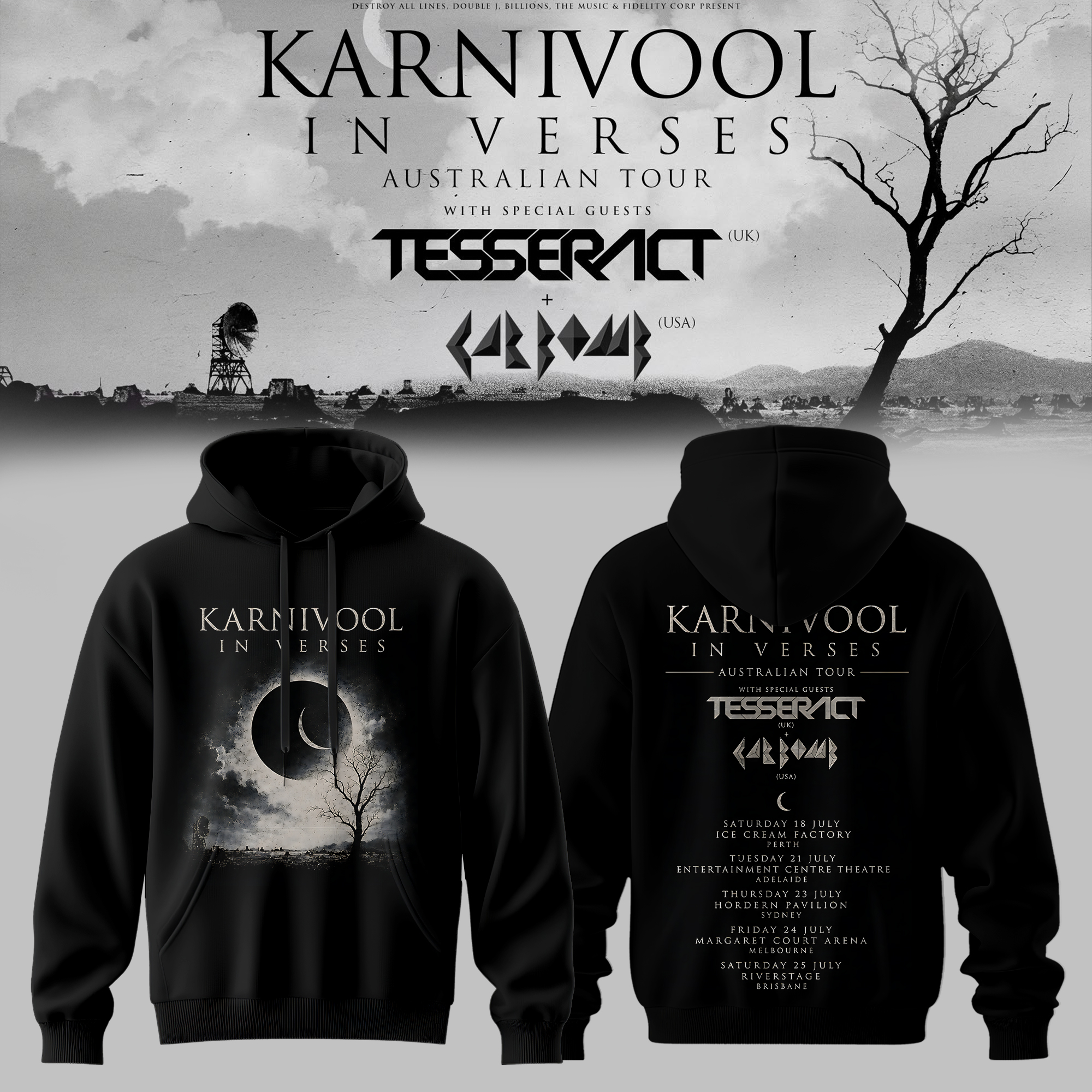 Karnivool In Verses Australian Tour 2026 Premium Concert Hoodie