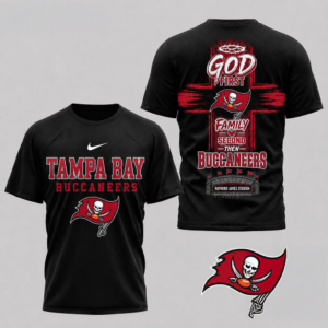 Tampa Bay Buccaneers Nfl Faith Family Team Pride 3D Graphic Shirt Football Fan Collection Christian Game Day Apparel Gift