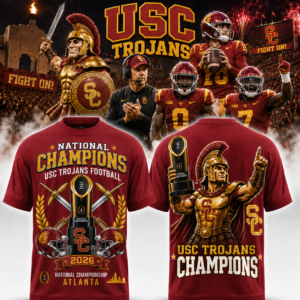 Usc Trojans National Champions 2026 T-Shirt College Football Championship Graphic Tee Ncaa Usc Football Fan Shirt Trojans Championship Gift