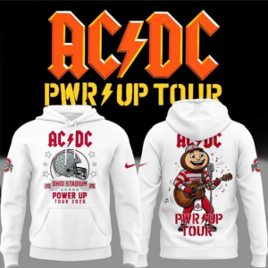 Acdc X Ohio State Buckeyes Power Up Tour 2026 Exclusive White Hoodie Edition