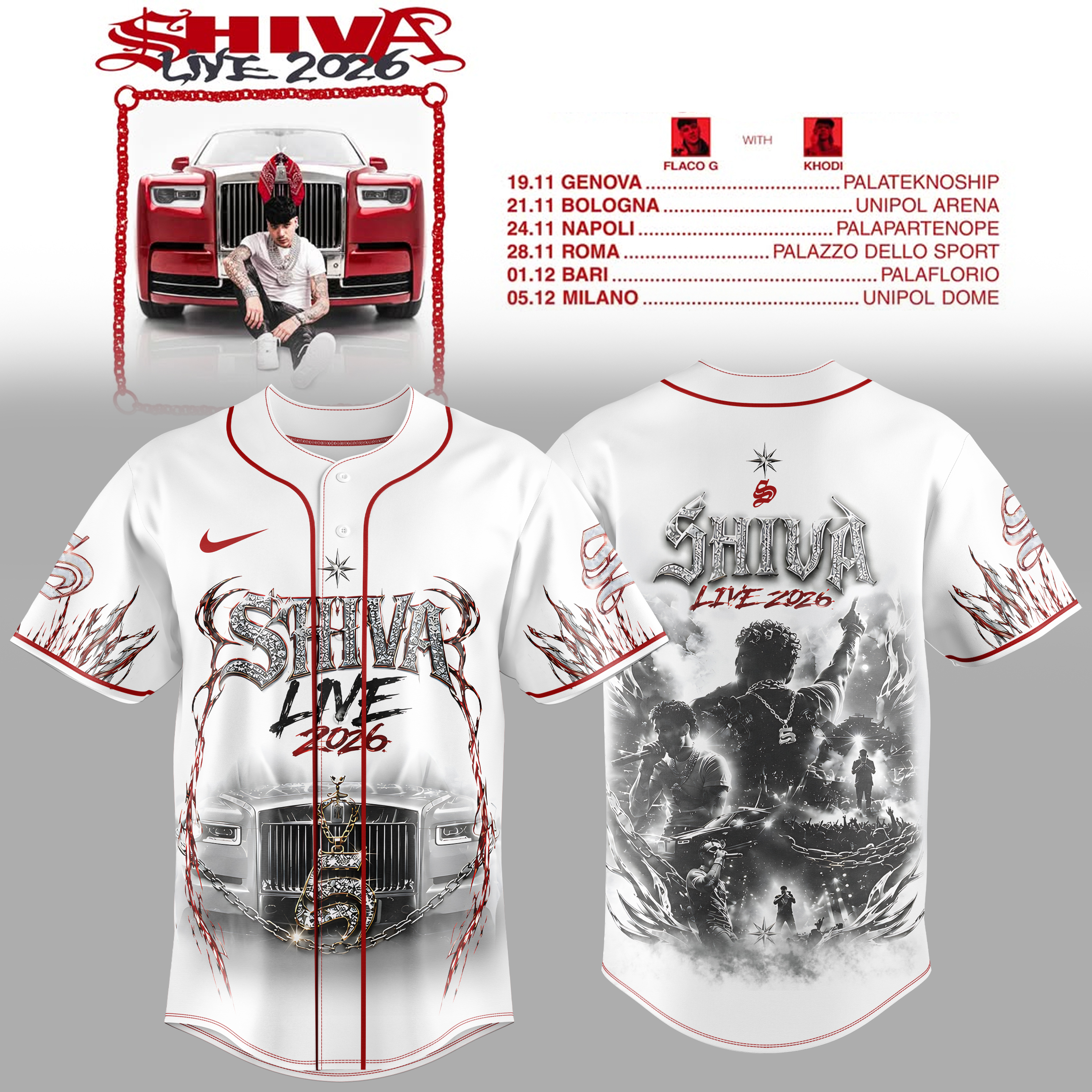 Shiva Live Tour 2026 Collector Baseball Jersey Collection