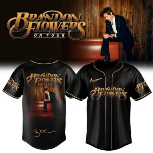Brandon Flowers On Tour 2026 Official Signature Baseball Jersey Premium Fan Collection