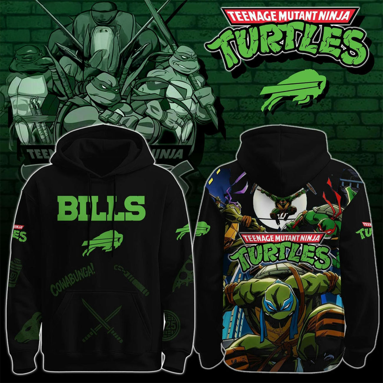 Buffalo Bills X Teenage Mutant Ninja Turtles Limited Edition Hoodie