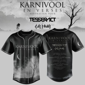 Karnivool In Verses Australian Tour 2026 Black Baseball Jersey Premium Edition