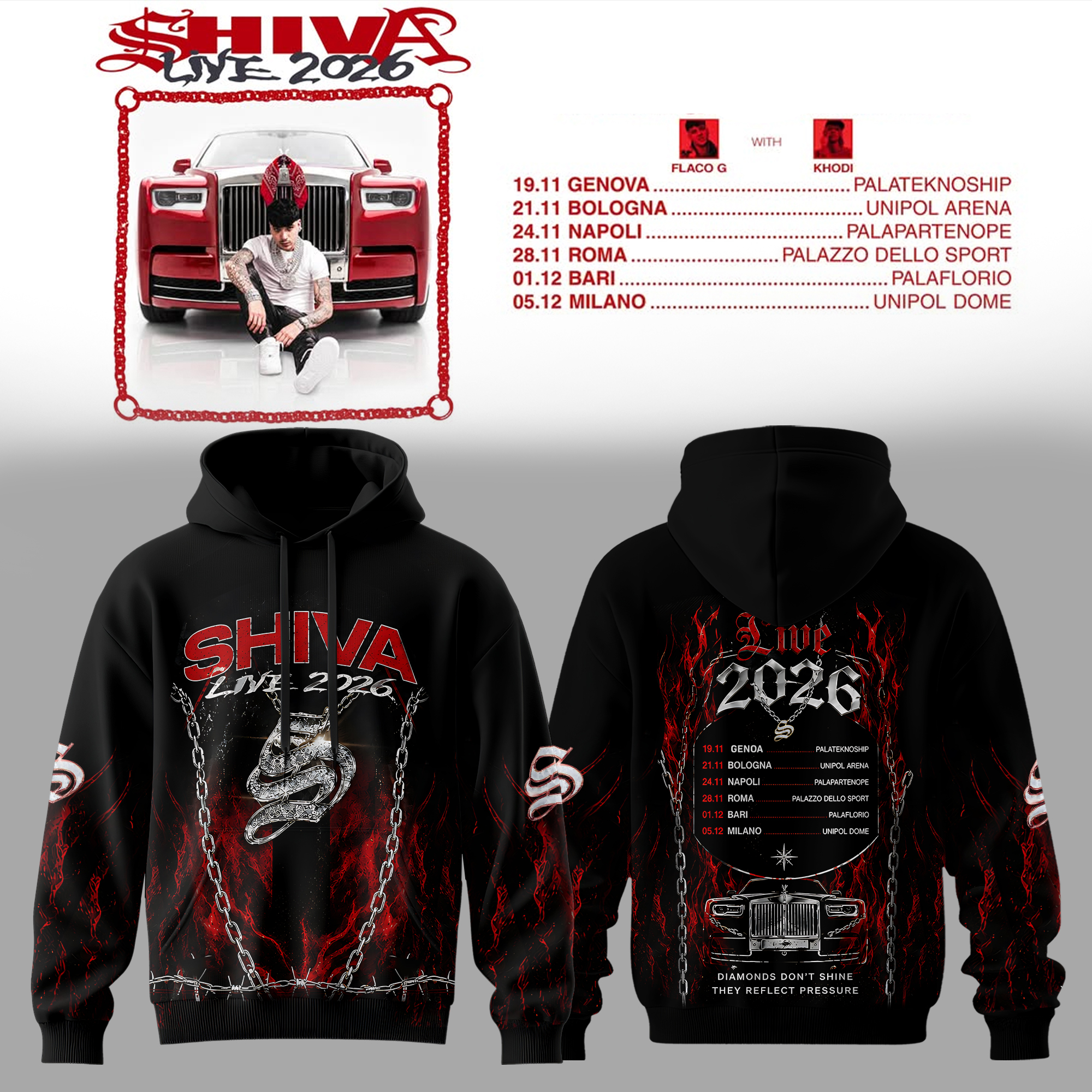 Shiva Live Tour 2026 Premium Merchandise Hoodie