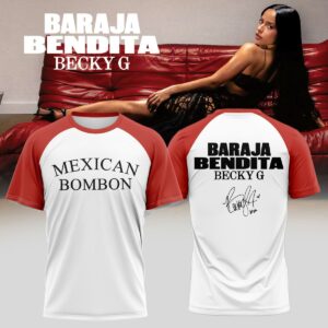 Becky G Baraja Bendita Official Signature T-Shirt Limited Music Tour Fan Merchandise