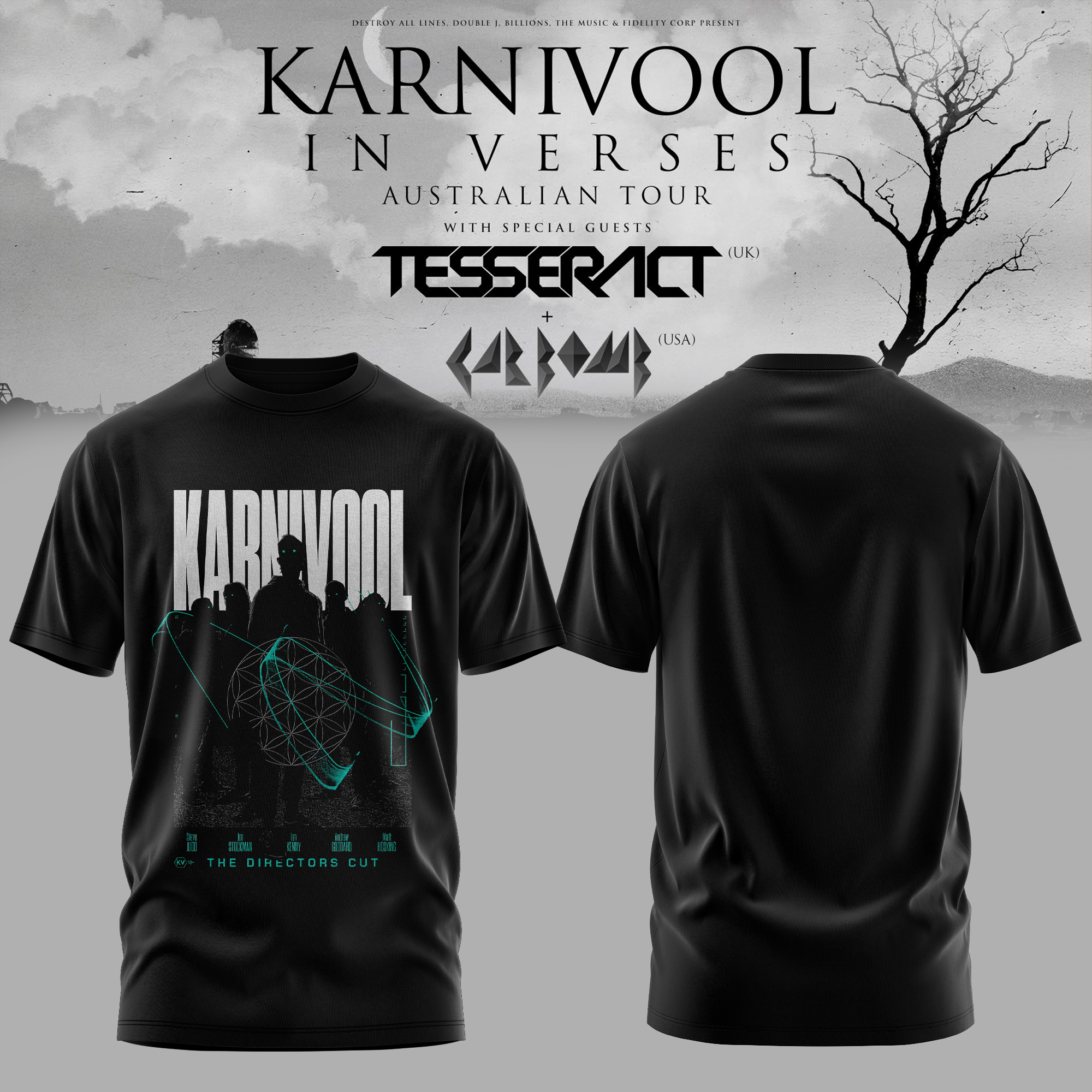 Karnivool In Verses Australian Tour 2026 Limited Merchandise T-Shirt