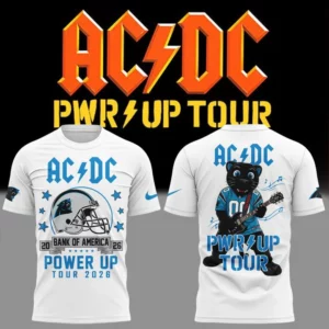 2026 Acdc X Carolina Panthers Power Up Tour Limited Edition T-Shirt