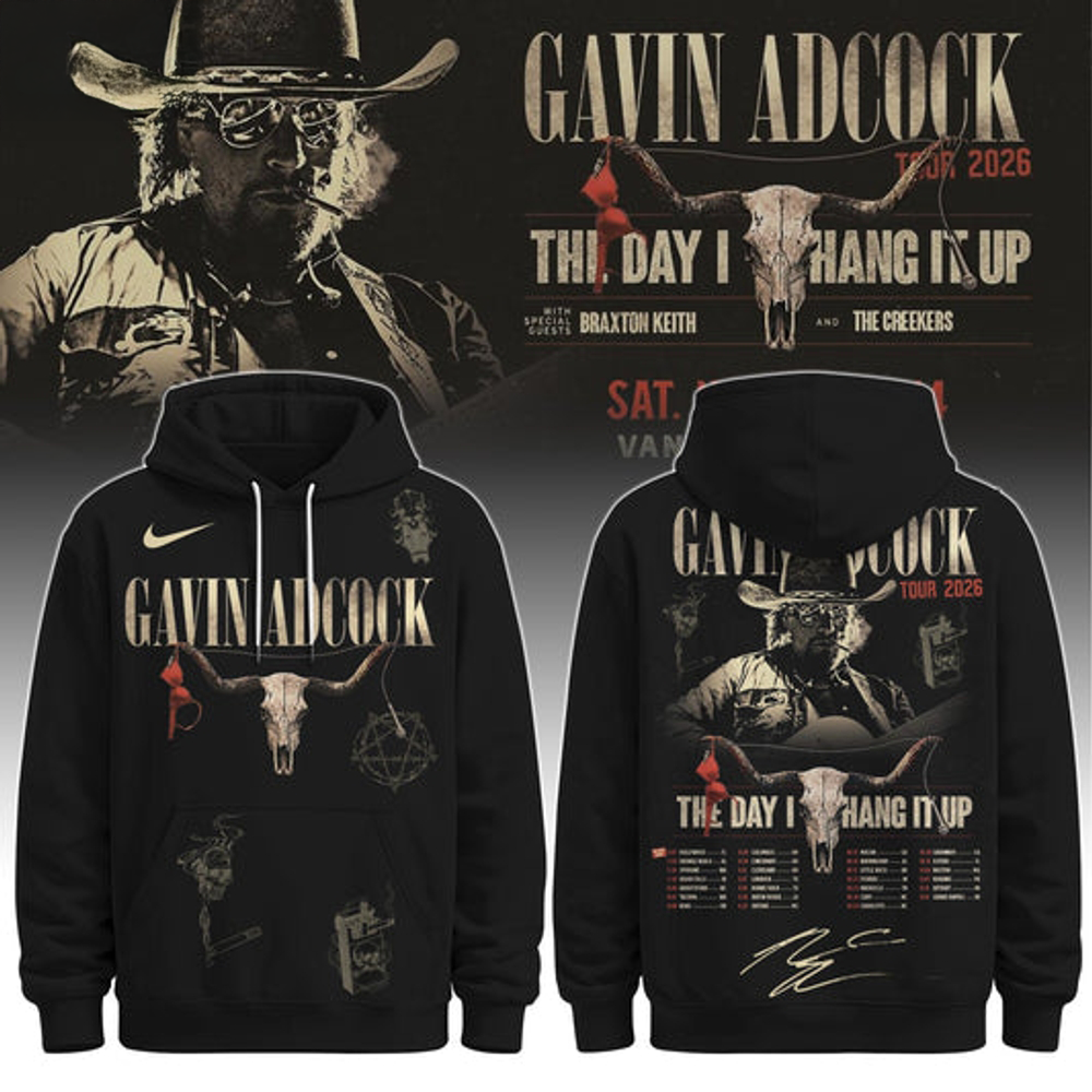 Gavin Adcock Steer Skull Distressed Fleece Premium Hoodie Collection