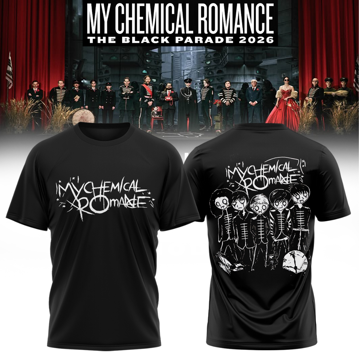 My Chemical Romance Exclusive Signature T-Shirt Music Fan Collection