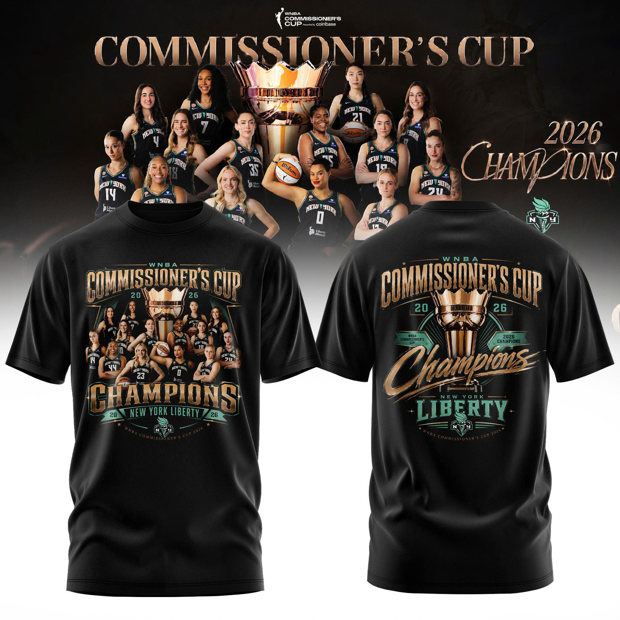 Wnba Commissioners Cup 2026 Premium Fan T-Shirt Gifts For Fans
