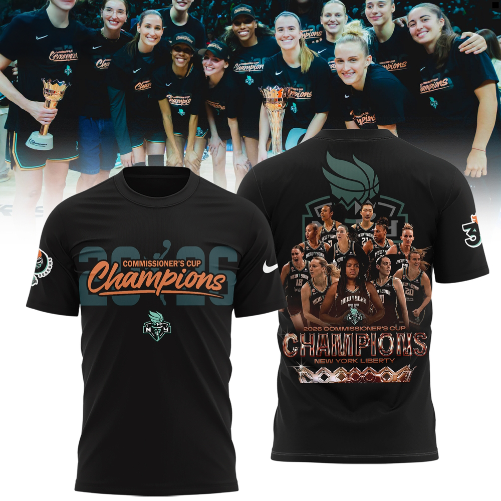 New York Liberty Wnba Commissioners Cup Champions 2026 T-Shirt