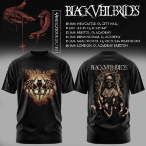 Black Veil Brides Uk Tour 2026 Premium T-Shirt Gifts For Fans