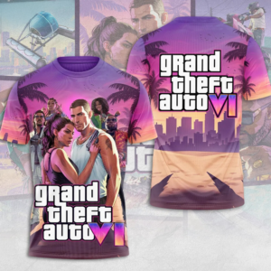 Grand Theft Auto Vi 2026 Limited Gaming Graphic T-Shirt Collector Fan Edition