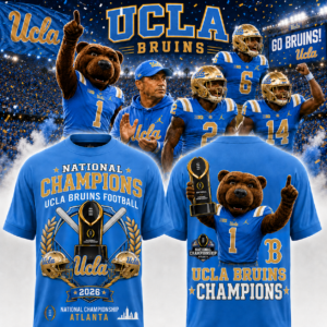 Ucla Bruins National Champions 2026 T-Shirt College Football Championship Graphic Tee Ncaa Ucla Football Fan Shirt Bruins Championship Gift
